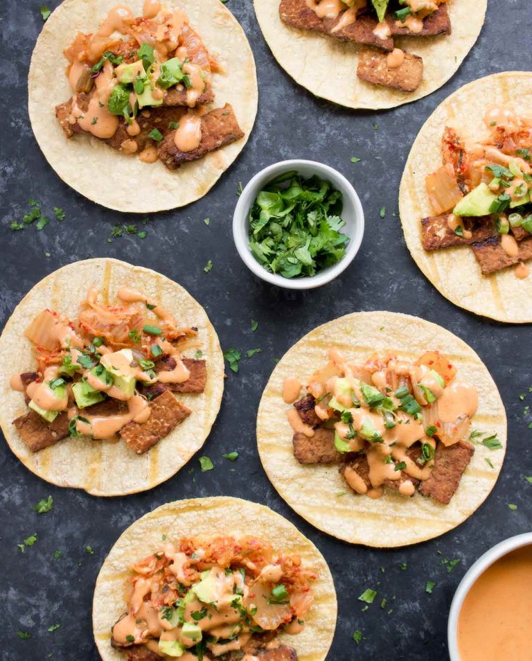 Kimchi Tacos with Gochujang Aioli SoupAddict