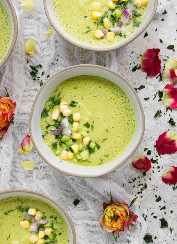 Smoked Corn Gazpacho