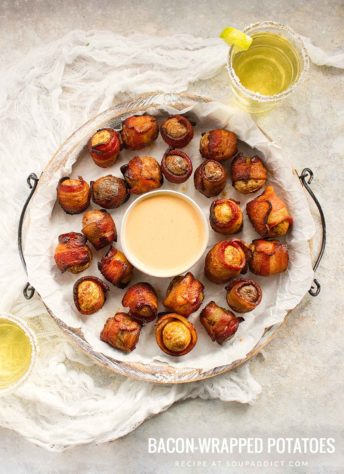 Bacon Wrapped Potatoes | Bacon Appetizers - SoupAddict