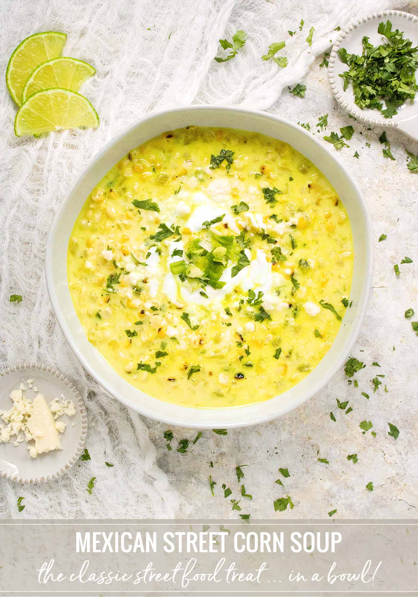 Pinnable image of Mexican Street Corn Soup