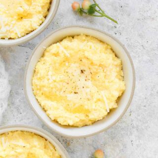 A bowl of cheese grits