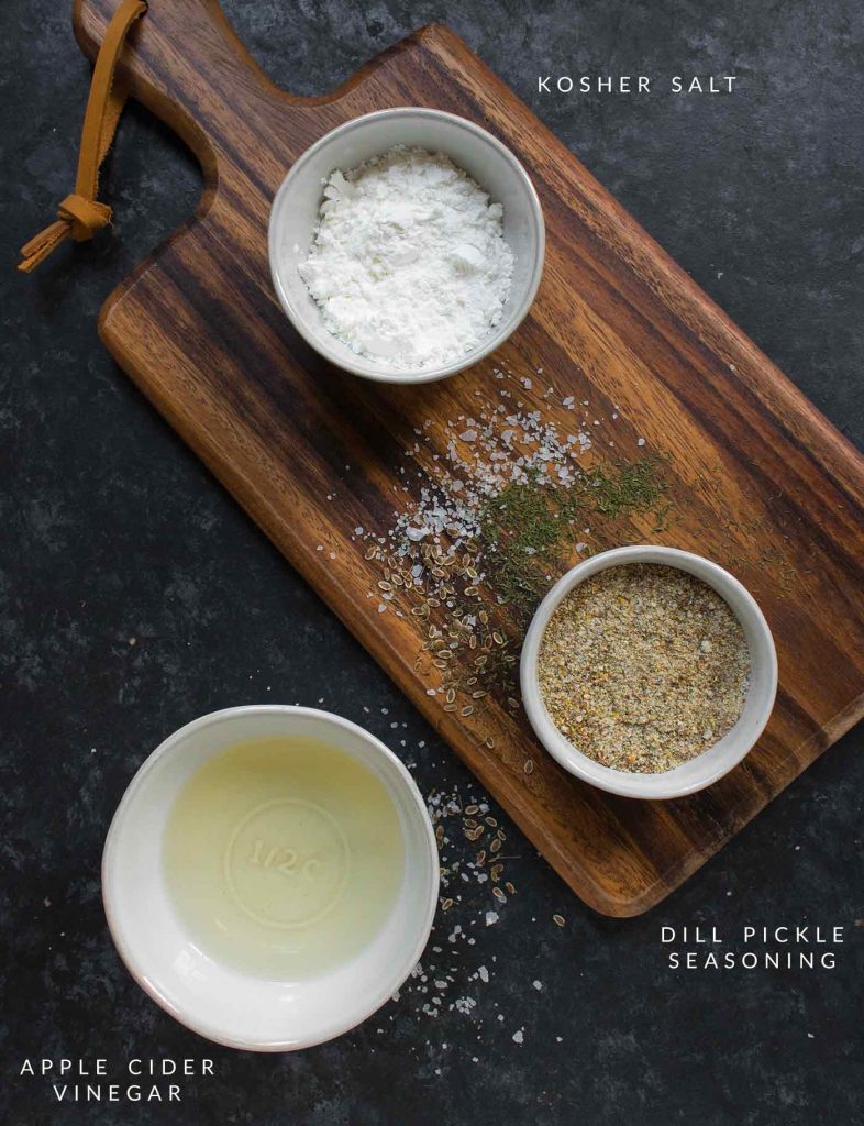 Seasonings for dill pickle garbanzos