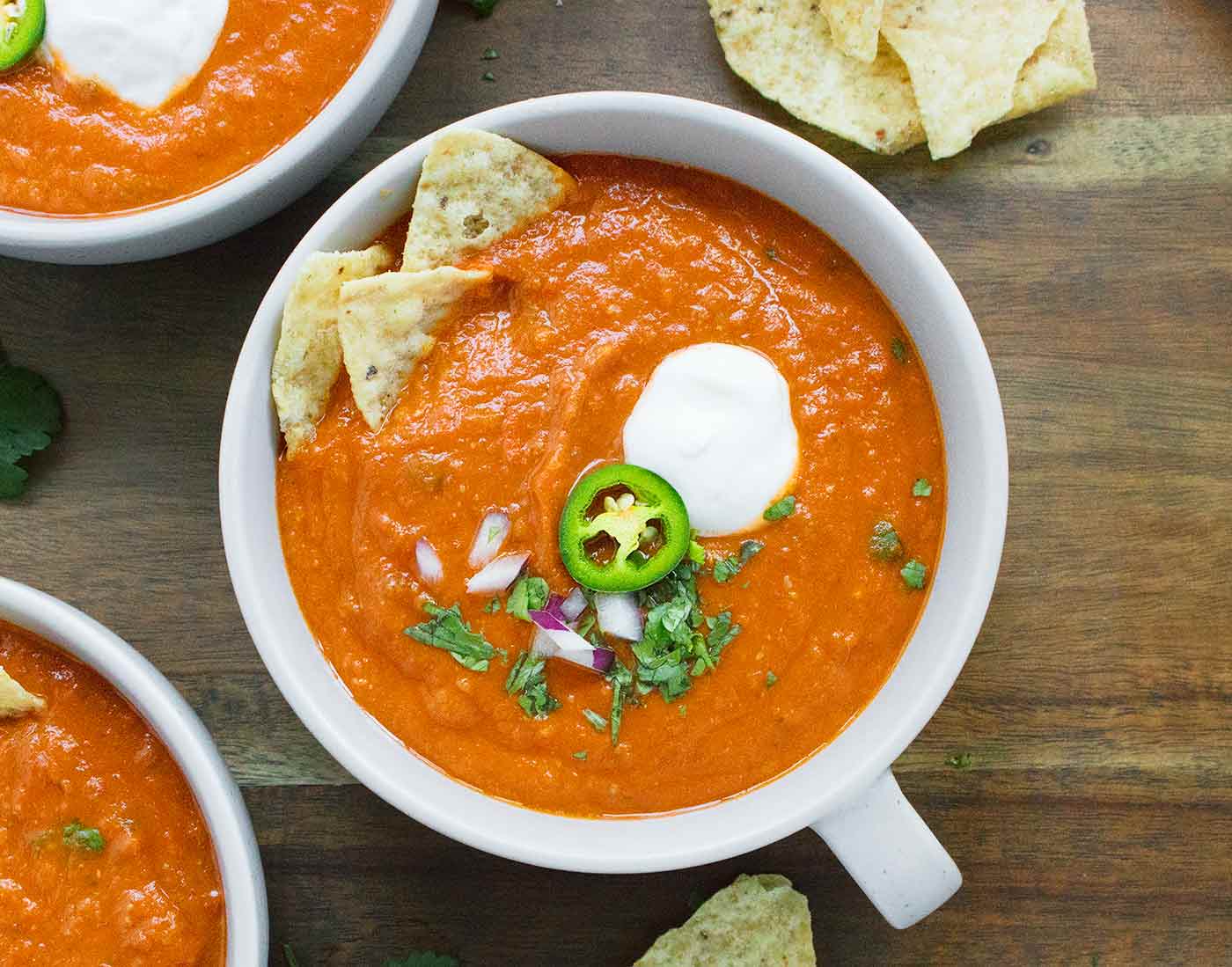 Vegetarian Tortilla Soup Soupaddict