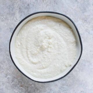 A bowl of vegan ricotta.