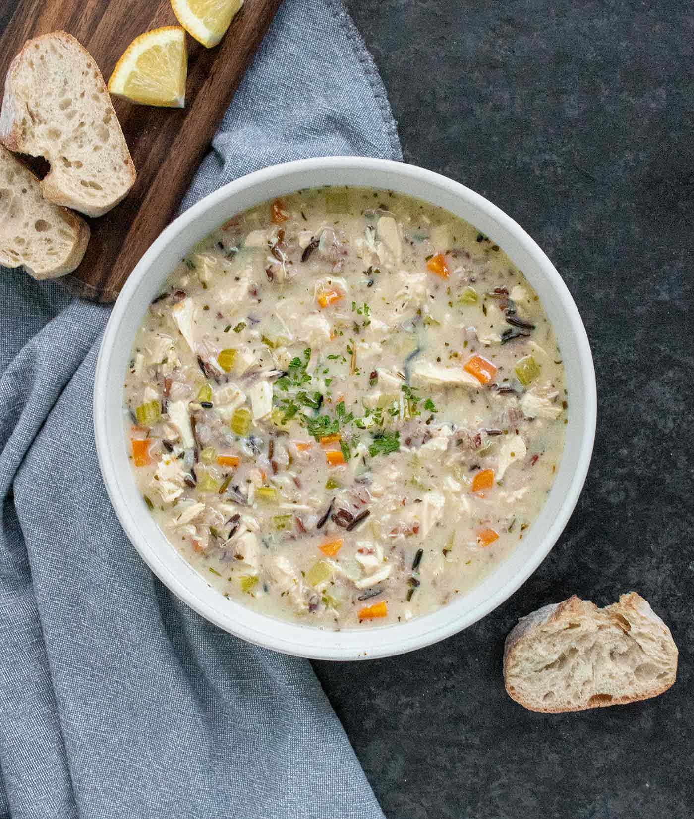 Leftover Turkey Wild Rice Soup