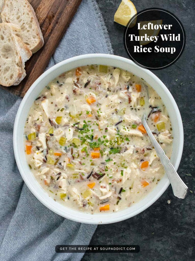 Leftover Turkey Wild Rice Soup