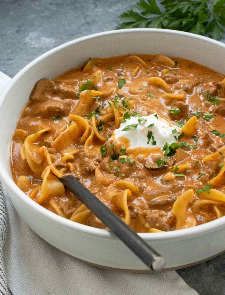 Beef Stroganoff Soup SoupAddict