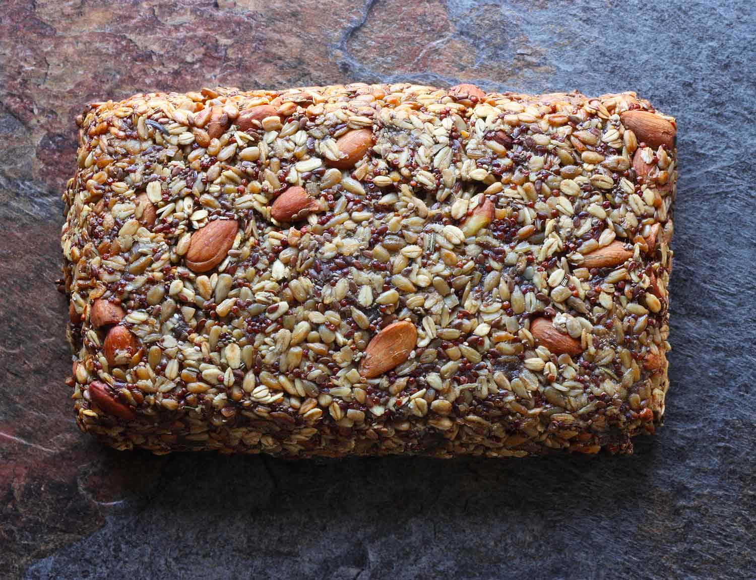 Top view of the Magic Seed and Nut Loaf.