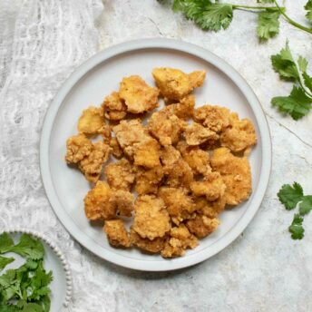 Crispy Fried Tofu on a plate.