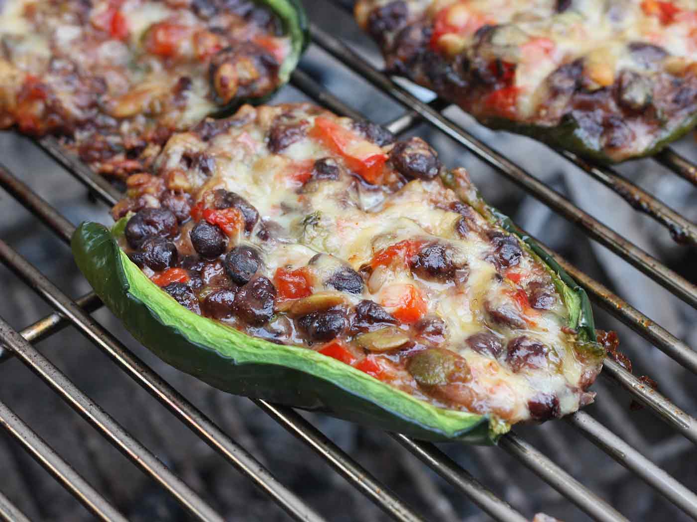 Cheesy rellenos on the grill!