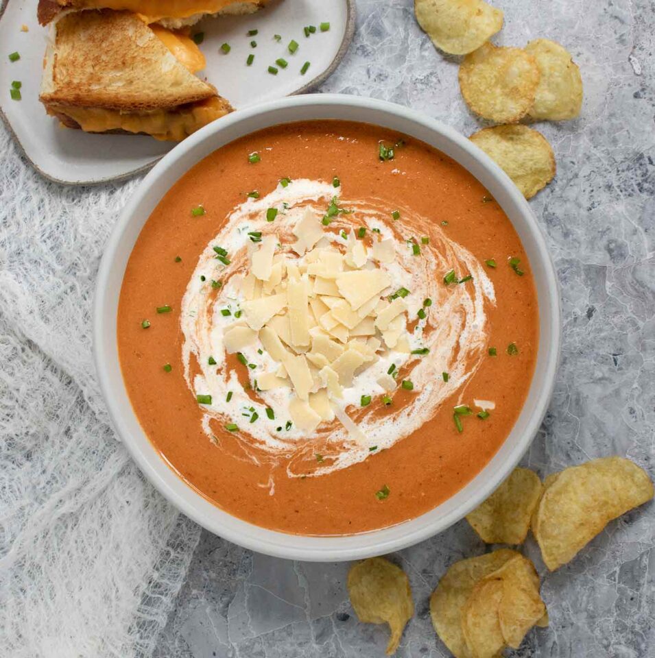 Air Fryer Roasted Tomato Soup
