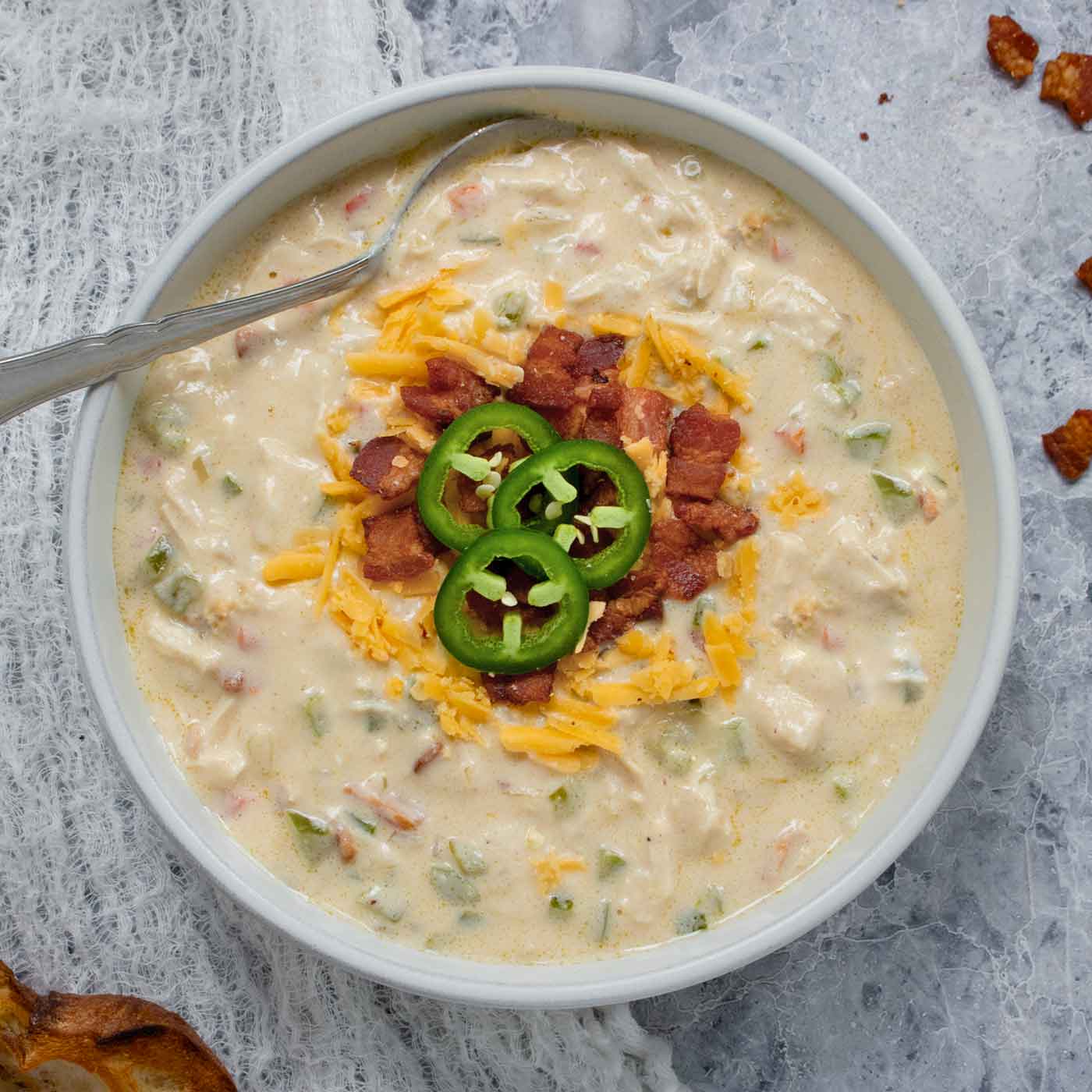 Jalapeno Popper Chicken Soup-image