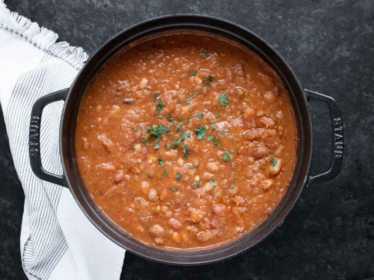 15 Bean Soup in a large Dutch oven.