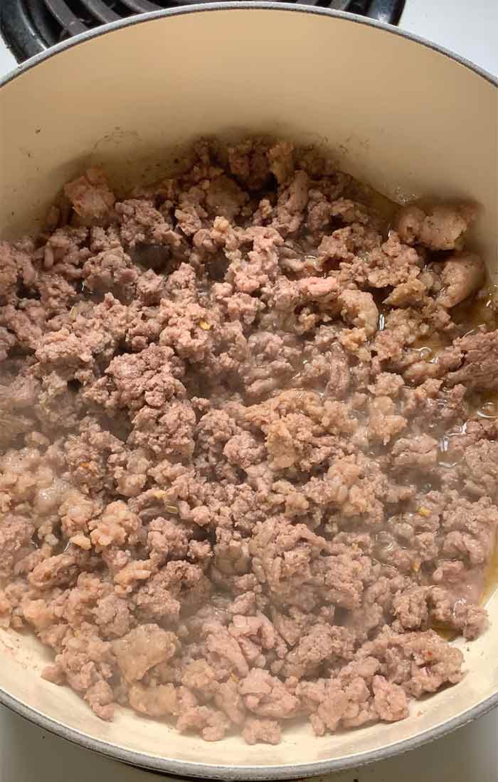 Proteins browned and ready to go.