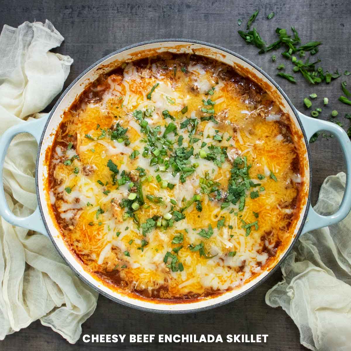 Cheesy Beef Enchilada Skillet
