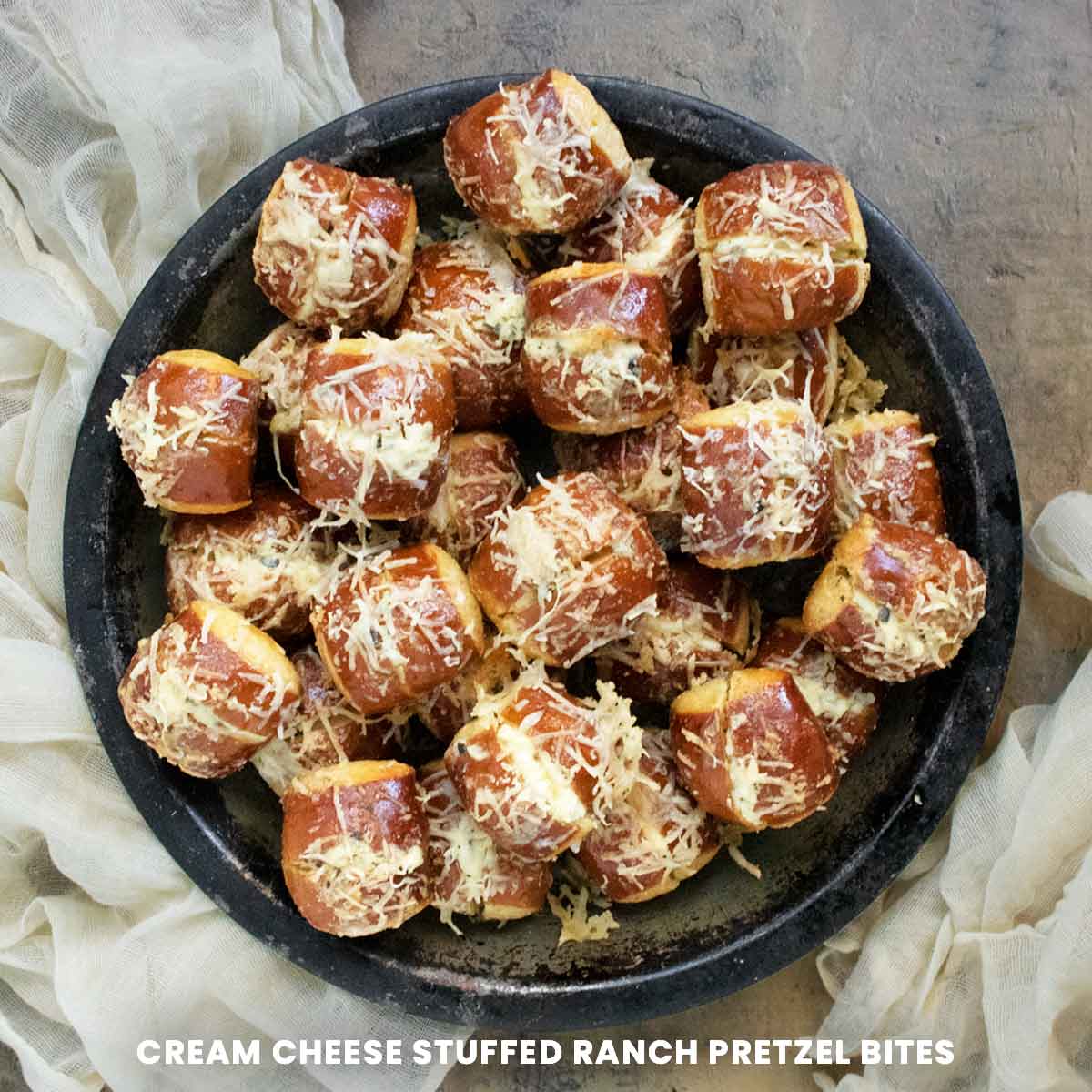 Cream Cheese Stuffed Ranch Pretzel Bites