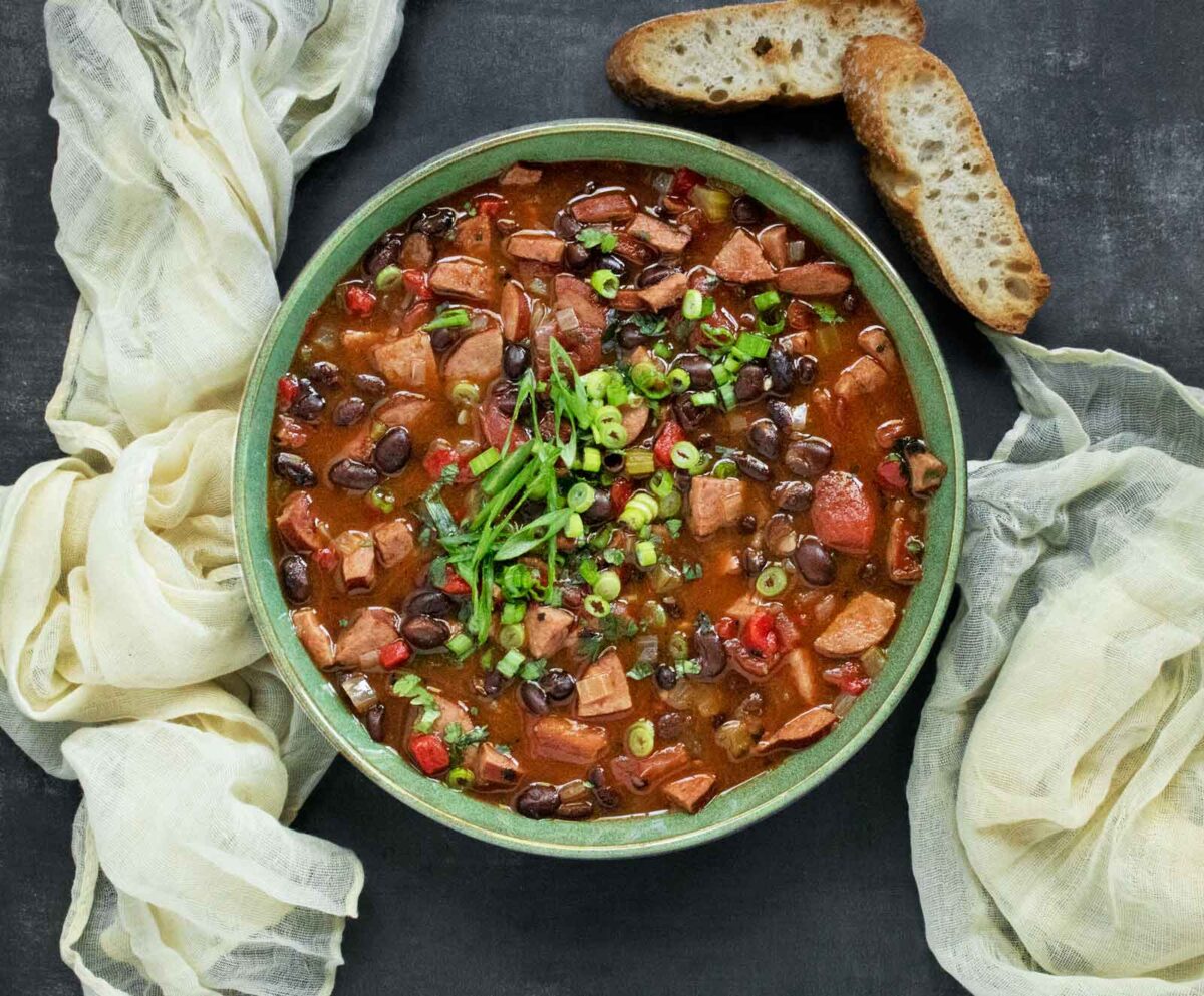 Smoky Black Bean and Sausage Soup