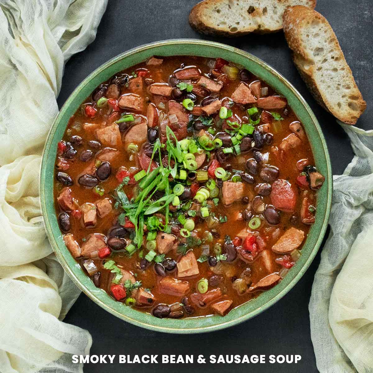 Smoky Black Bean and Sausage Soup