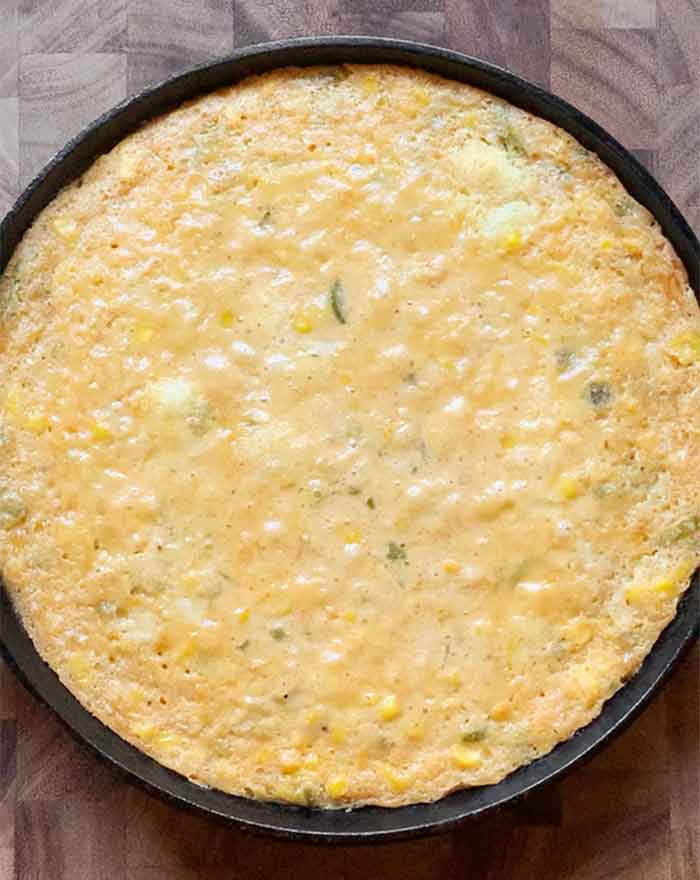 Checking the casserole at the 30 minute mark: edges are starting to set.