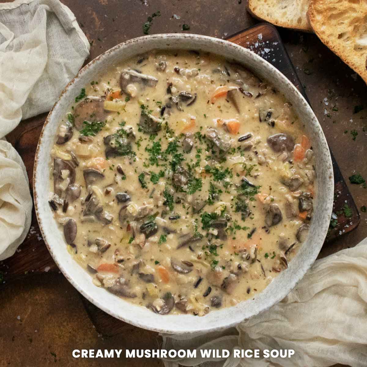 Creamy Mushroom Wild Rice Soup