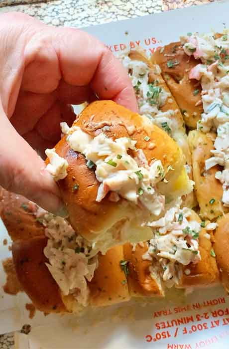 Crab Salad Sliders ready to serve!