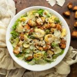 Tortellini Caesar Salad in a large serving bowl.